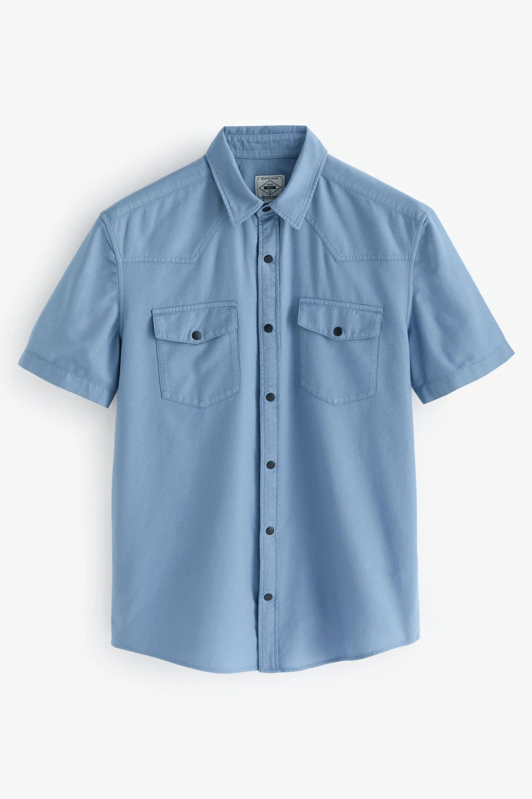 100% Cotone Camicia Western Maniche corte testurizzate    