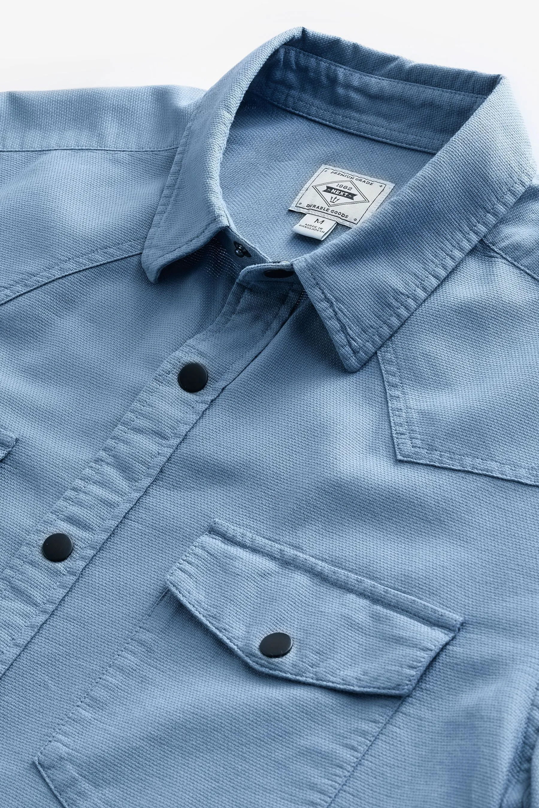100% Cotone Camicia Western Maniche corte testurizzate    