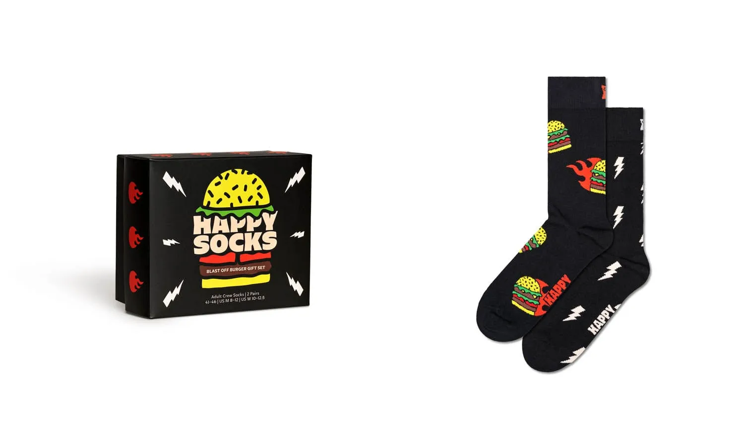 2 PACK BLAST OFF BURGER SOCKS GIFT SET