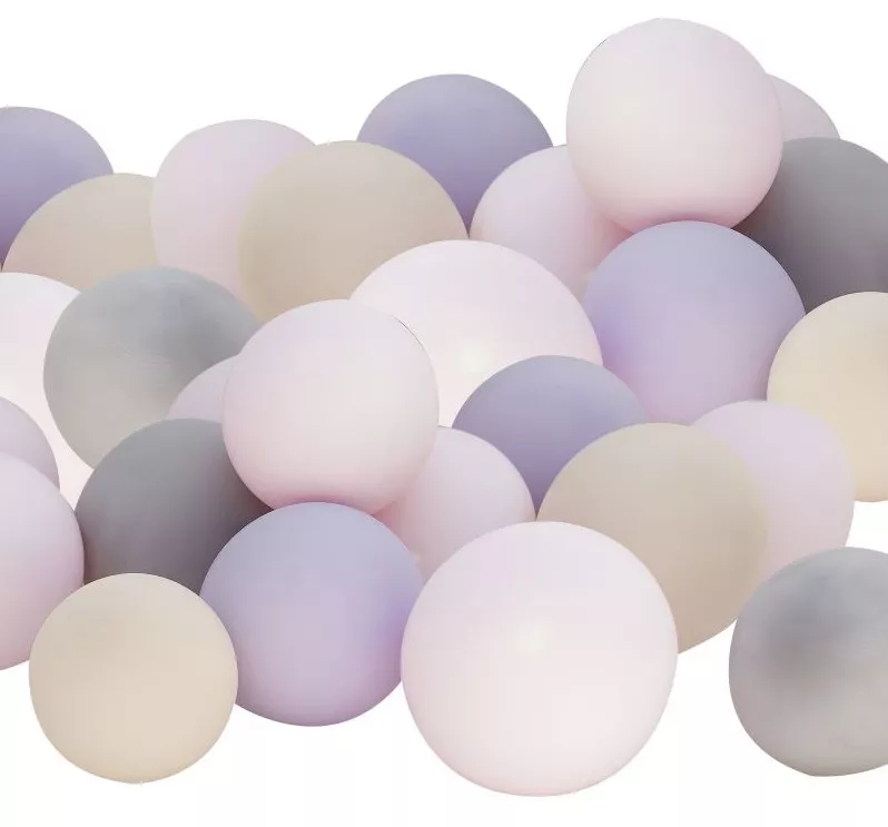 40 palloncini eco rosa viola grigio nude
