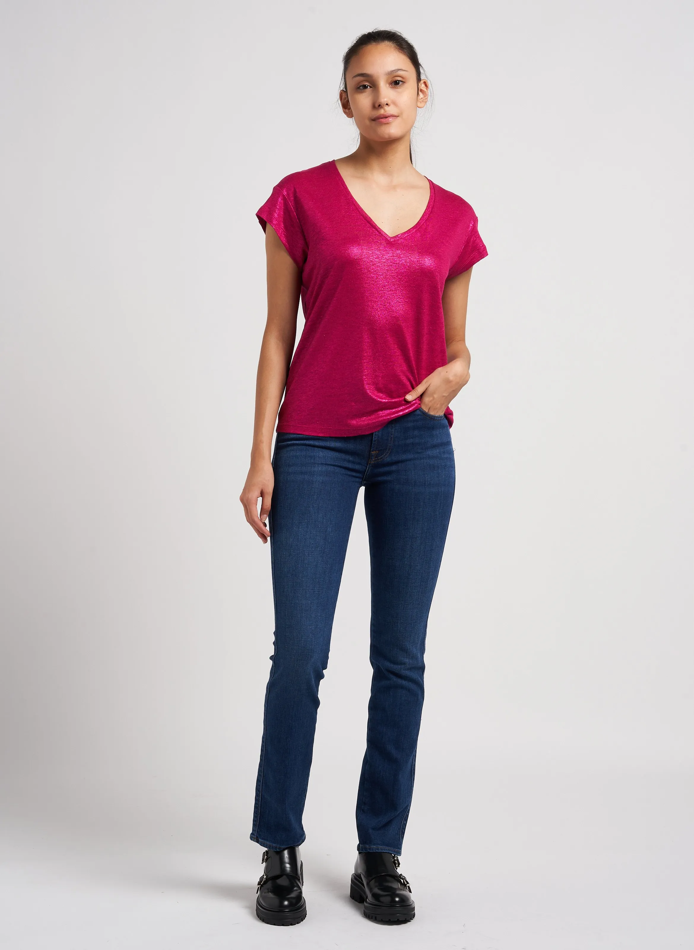  7 FOR ALL MANKIND   KIMMIE - Jeans slim fit con effetto délavé | Blu