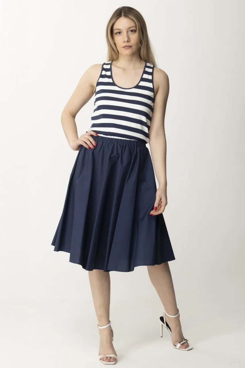 Abito longuette in maglia e popeline BIC BLACKOUT/RIGA BLACKOUT STA