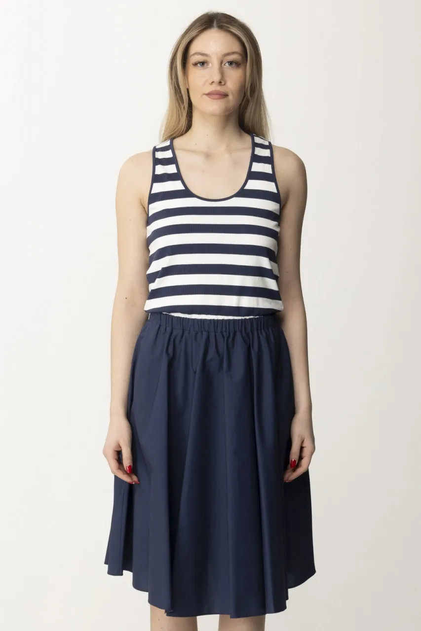 Abito longuette in maglia e popeline BIC BLACKOUT/RIGA BLACKOUT STA