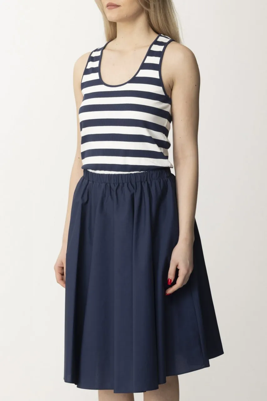 Abito longuette in maglia e popeline BIC BLACKOUT/RIGA BLACKOUT STA