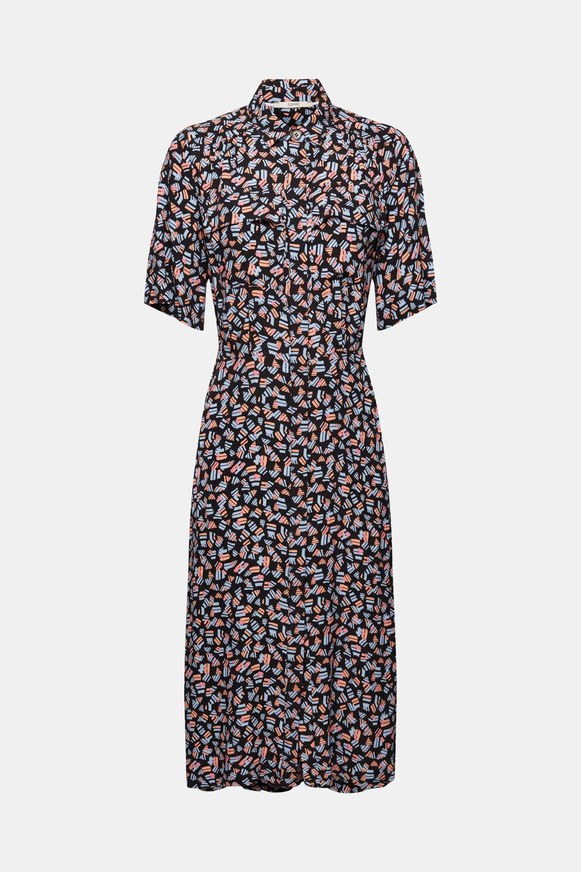 Abito midi con stampa allover
