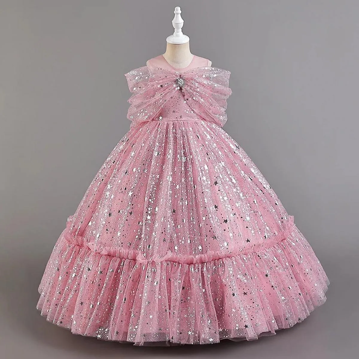 Abito per bambini di lusso Flower Boy Halloween Paillettes Er Fluffy Dress 4 14 anni 2023 Abito da sposa Costume da ragazza