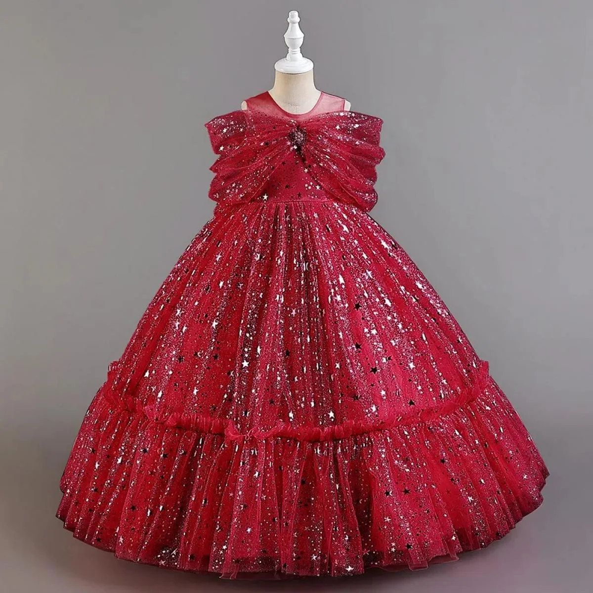 Abito per bambini di lusso Flower Boy Halloween Paillettes Er Fluffy Dress 4 14 anni 2023 Abito da sposa Costume da ragazza