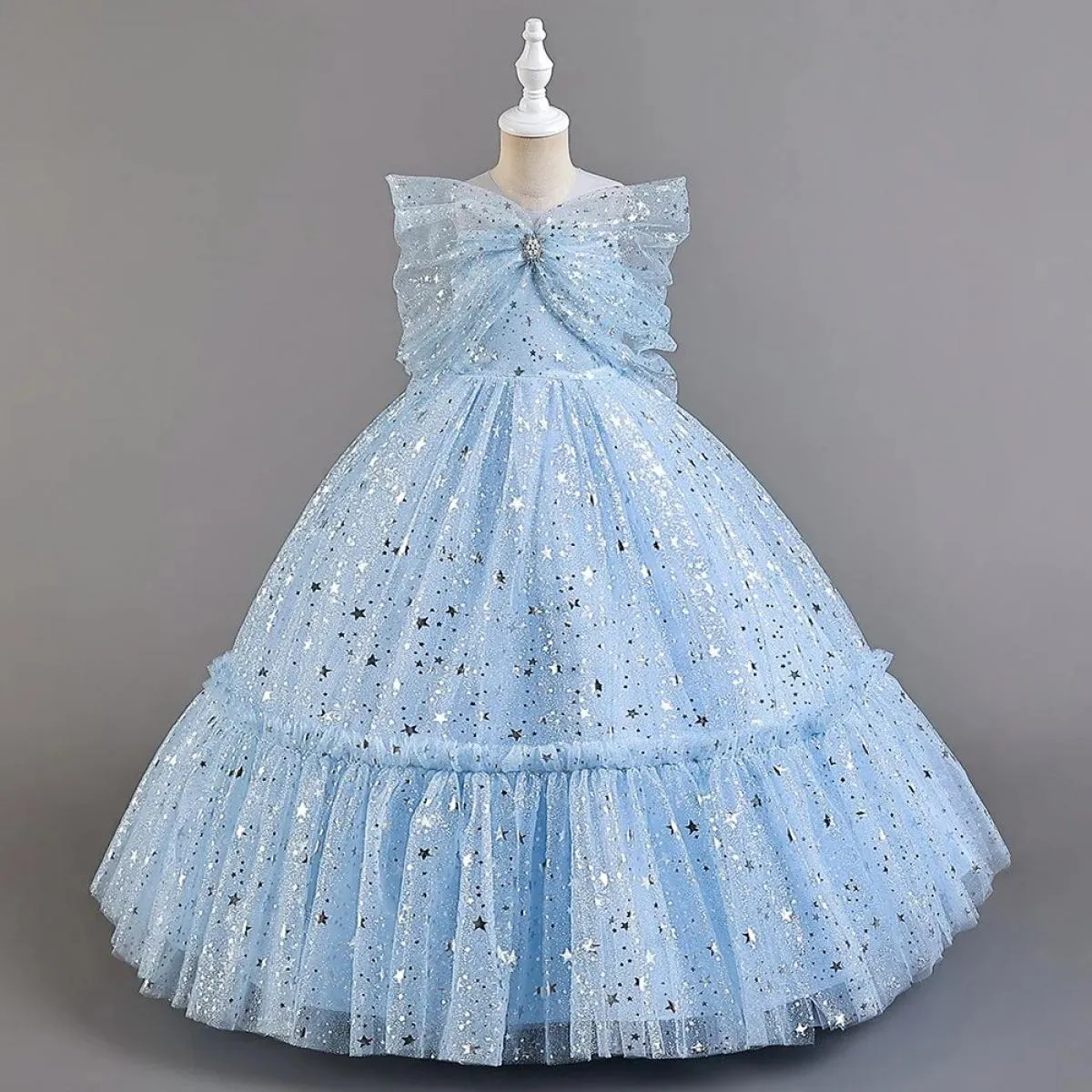 Abito per bambini di lusso Flower Boy Halloween Paillettes Er Fluffy Dress 4 14 anni 2023 Abito da sposa Costume da ragazza