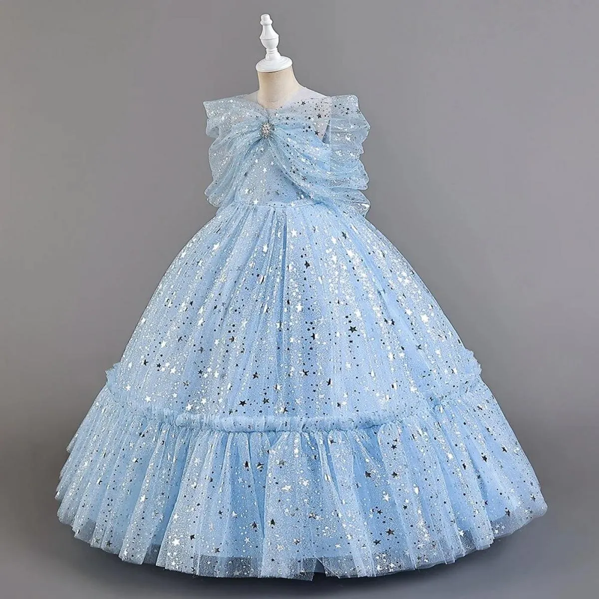 Abito per bambini di lusso Flower Boy Halloween Paillettes Er Fluffy Dress 4 14 anni 2023 Abito da sposa Costume da ragazza