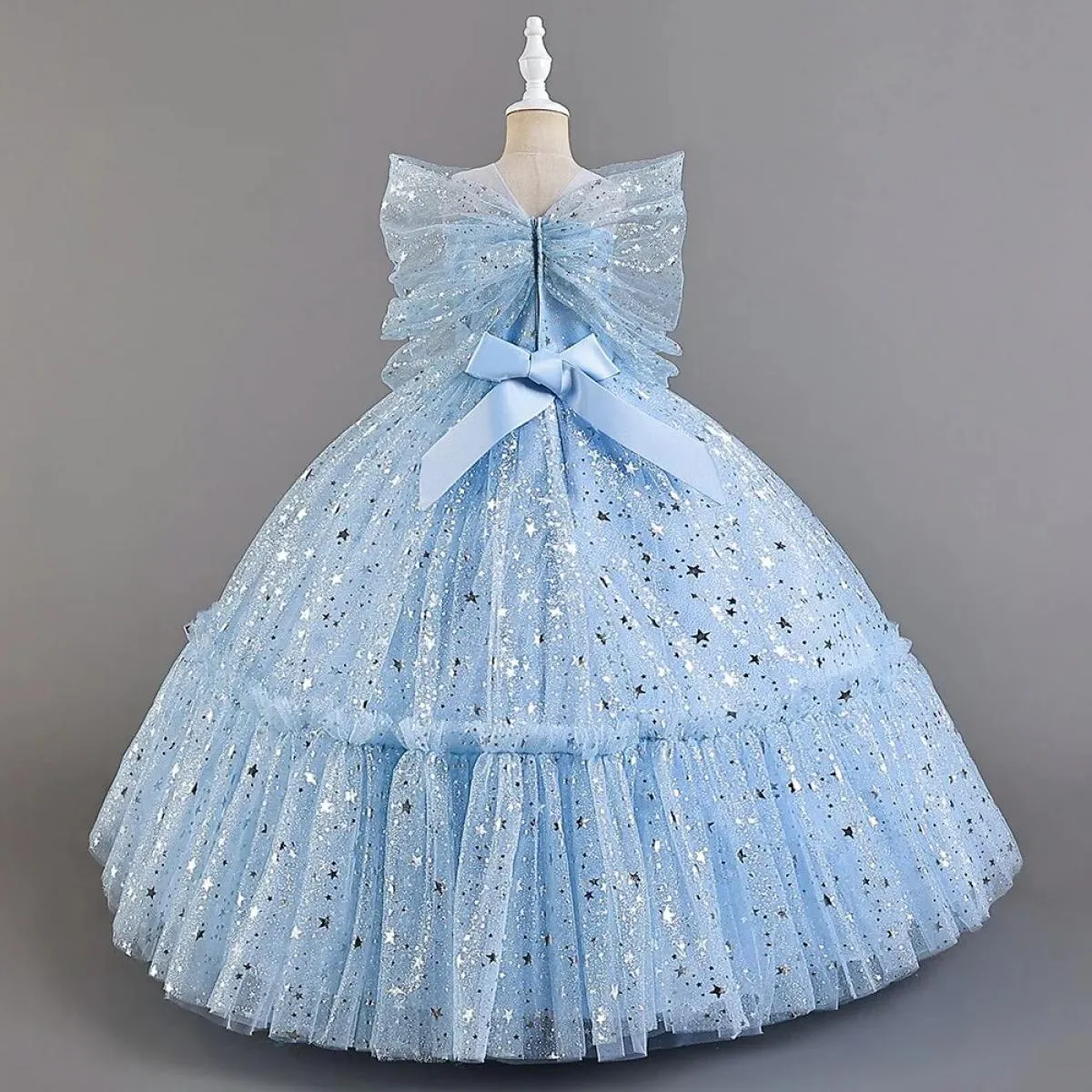 Abito per bambini di lusso Flower Boy Halloween Paillettes Er Fluffy Dress 4 14 anni 2023 Abito da sposa Costume da ragazza
