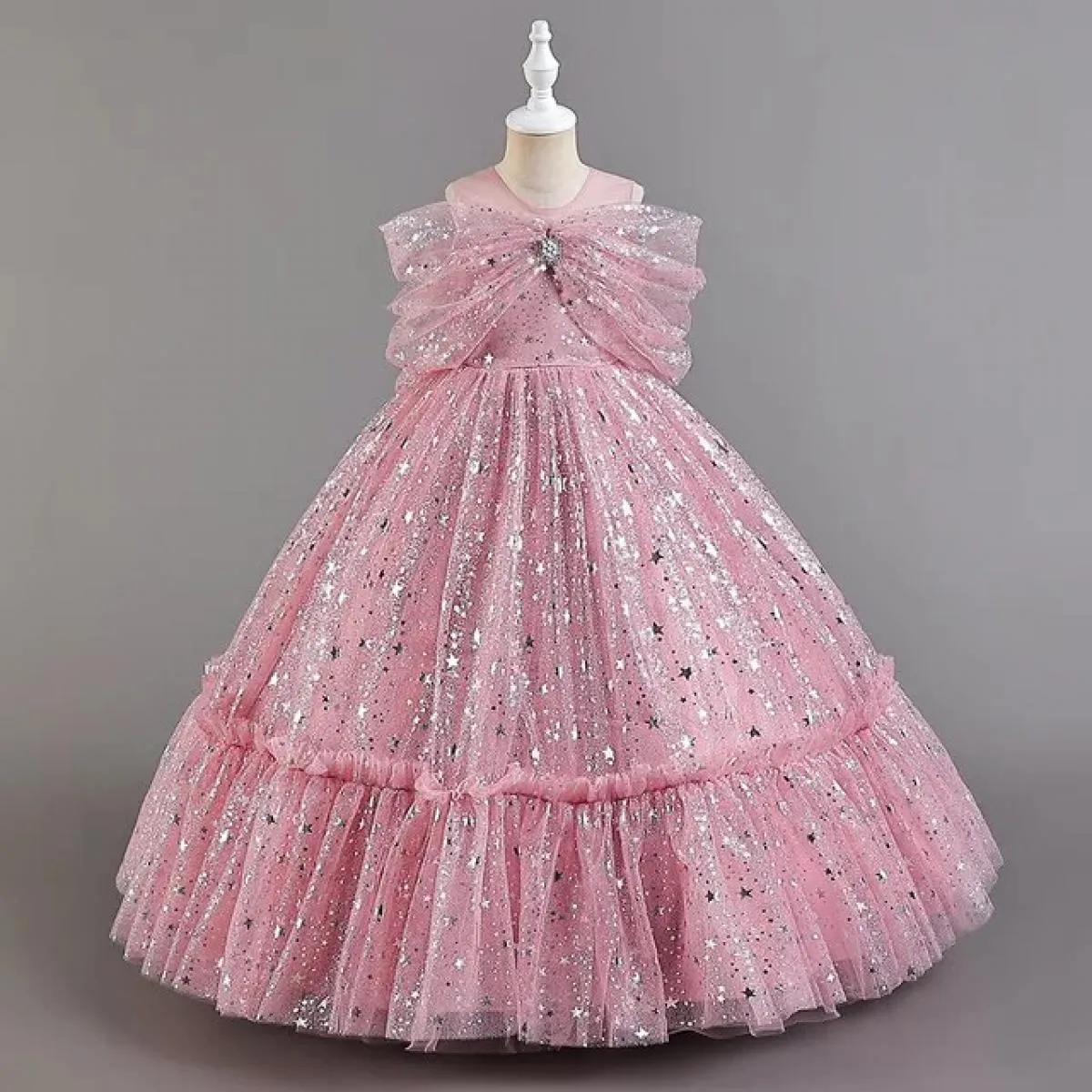 Abito per bambini di lusso Flower Boy Halloween Paillettes Er Fluffy Dress 4 14 anni 2023 Abito da sposa Costume da ragazza