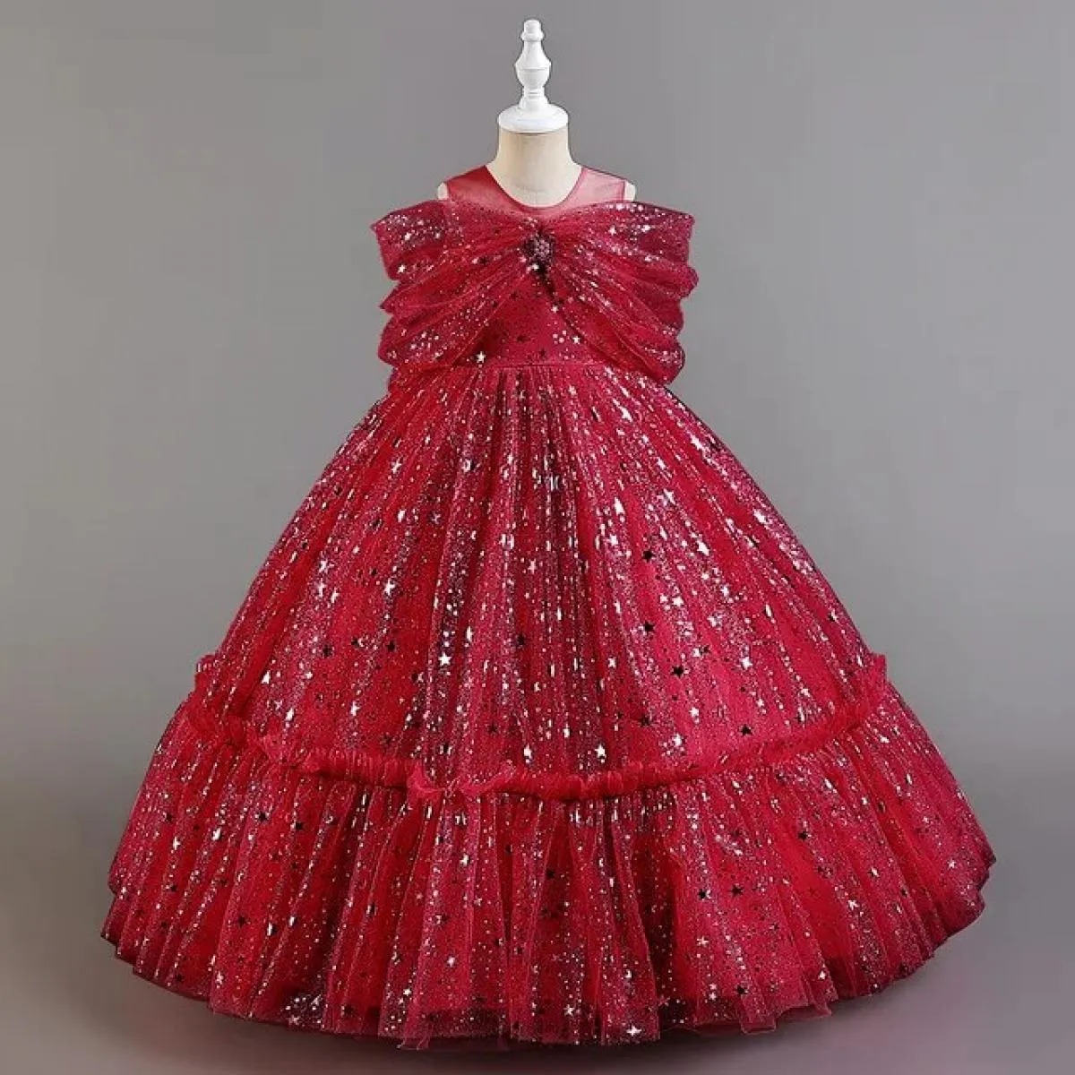 Abito per bambini di lusso Flower Boy Halloween Paillettes Er Fluffy Dress 4 14 anni 2023 Abito da sposa Costume da ragazza