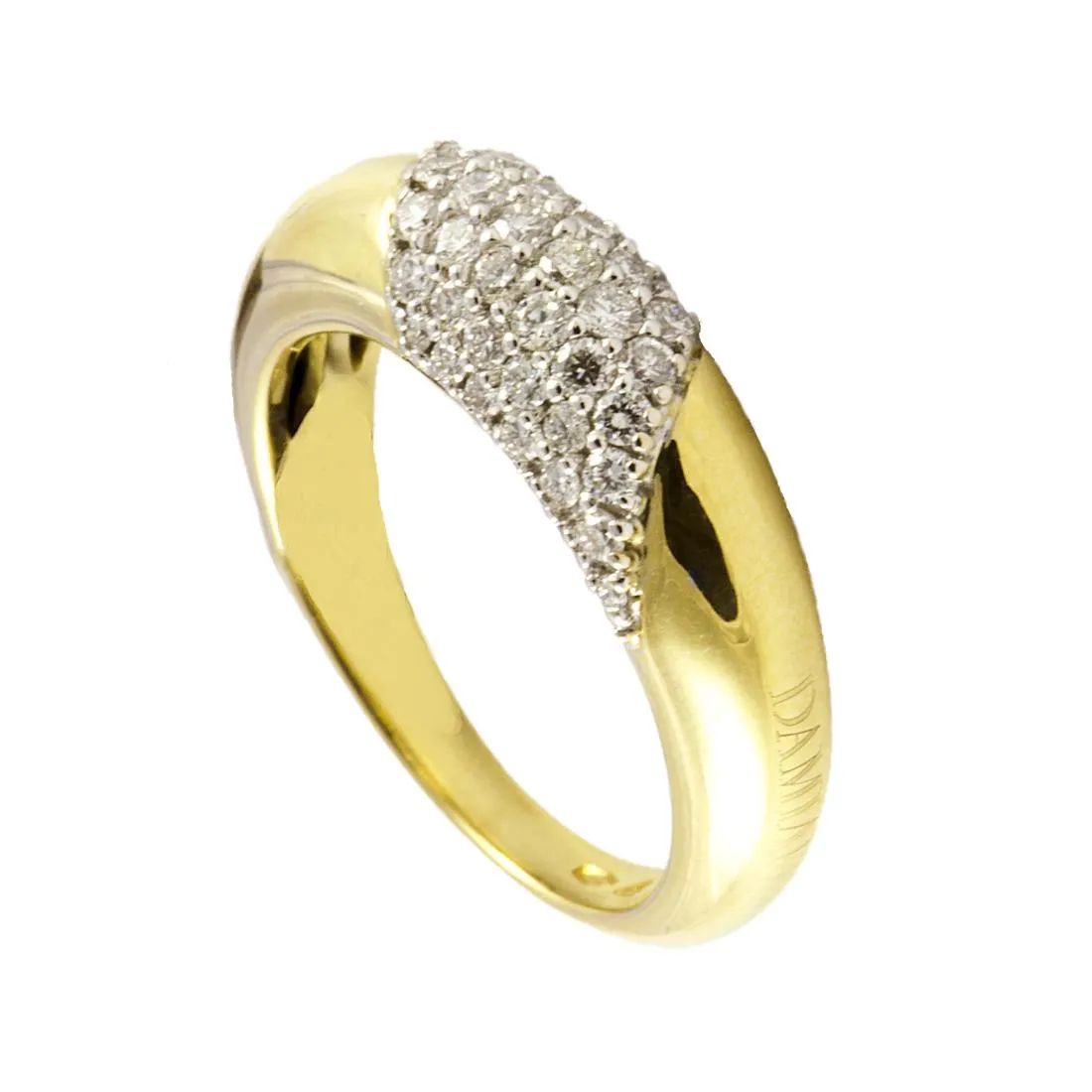 ANELLO IN ORO GIALLO E DIAMANTI CT 0,67 MIS 14