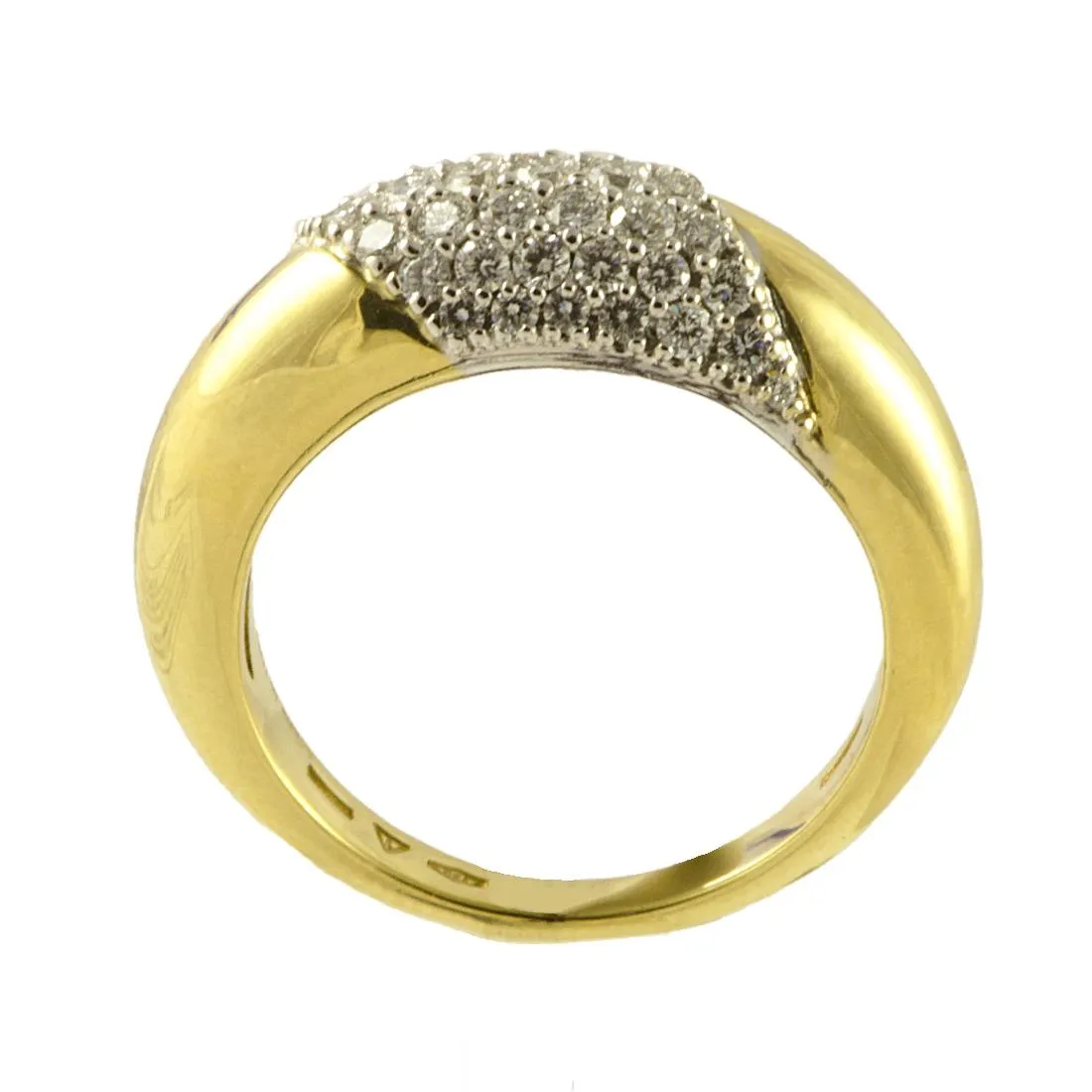 ANELLO IN ORO GIALLO E DIAMANTI CT 0,67 MIS 14