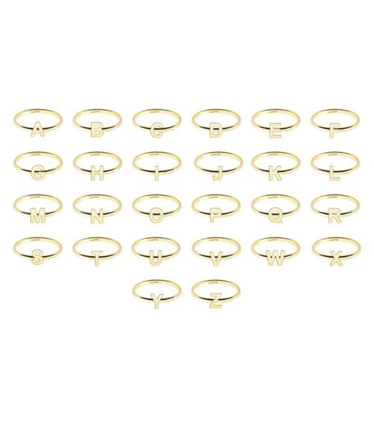 Anello Iniziale in Oro Giallo