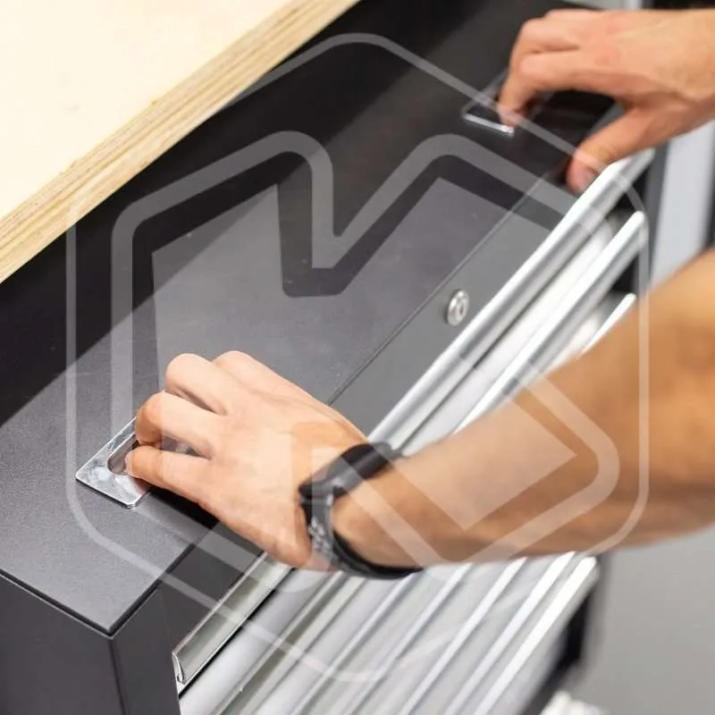 Arredamento modulare con piano in Acciaio Fervi A008B officina moto 