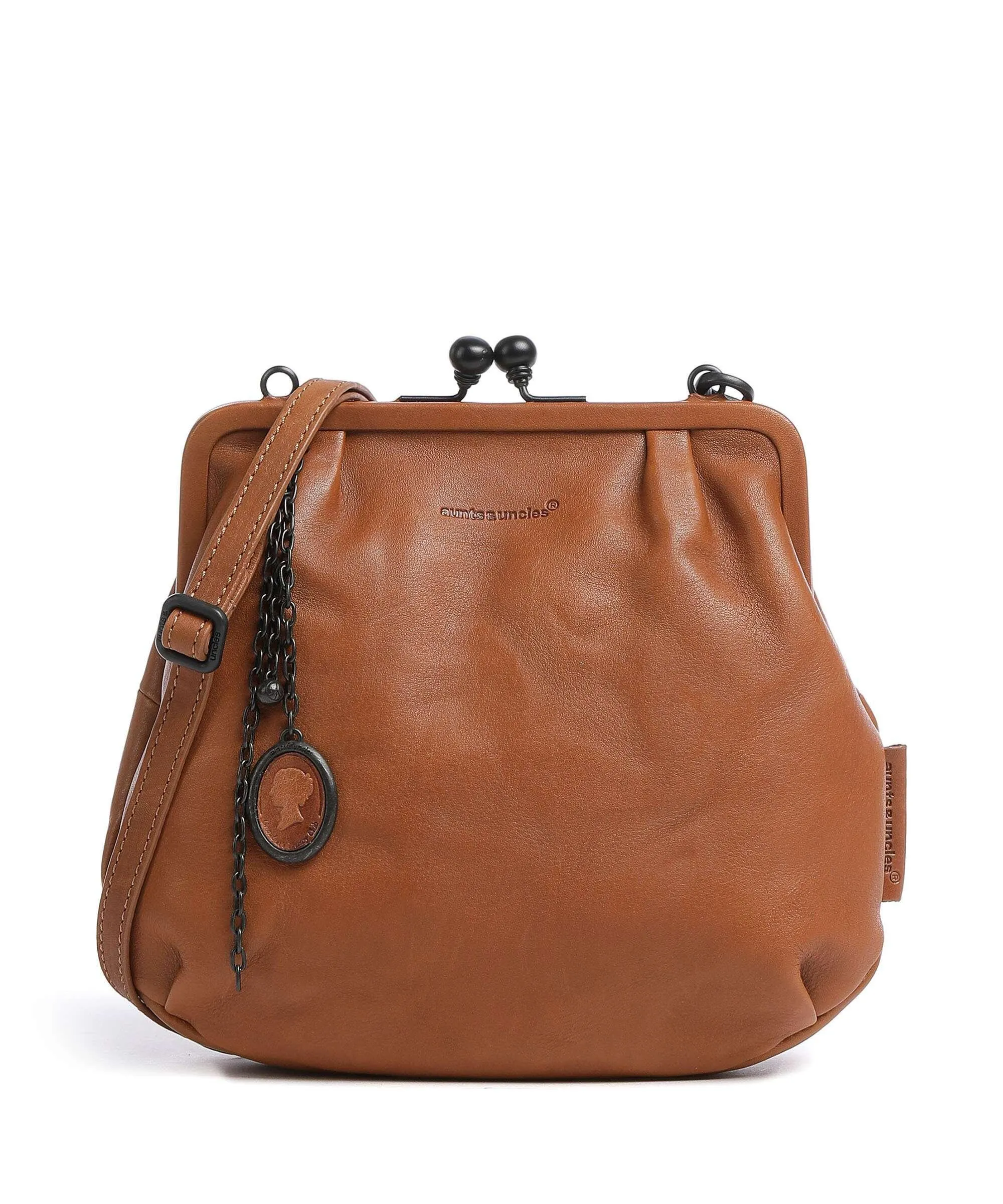  Aunts & Uncles Grandma's Luxury Club Miss Fortune Cookie Borsa a tracolla pelle di vacchetta grana caramello  