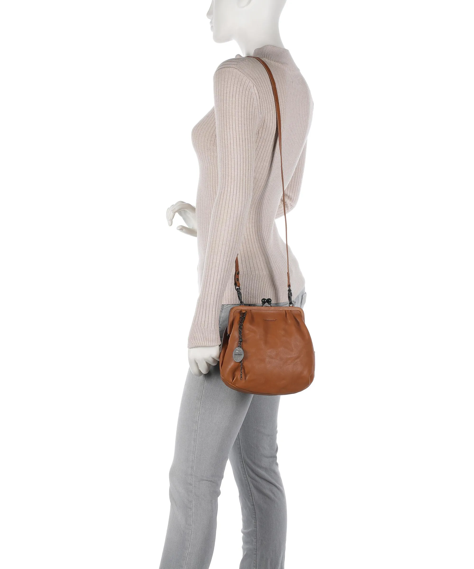  Aunts & Uncles Grandma's Luxury Club Miss Fortune Cookie Borsa a tracolla pelle di vacchetta grana caramello  