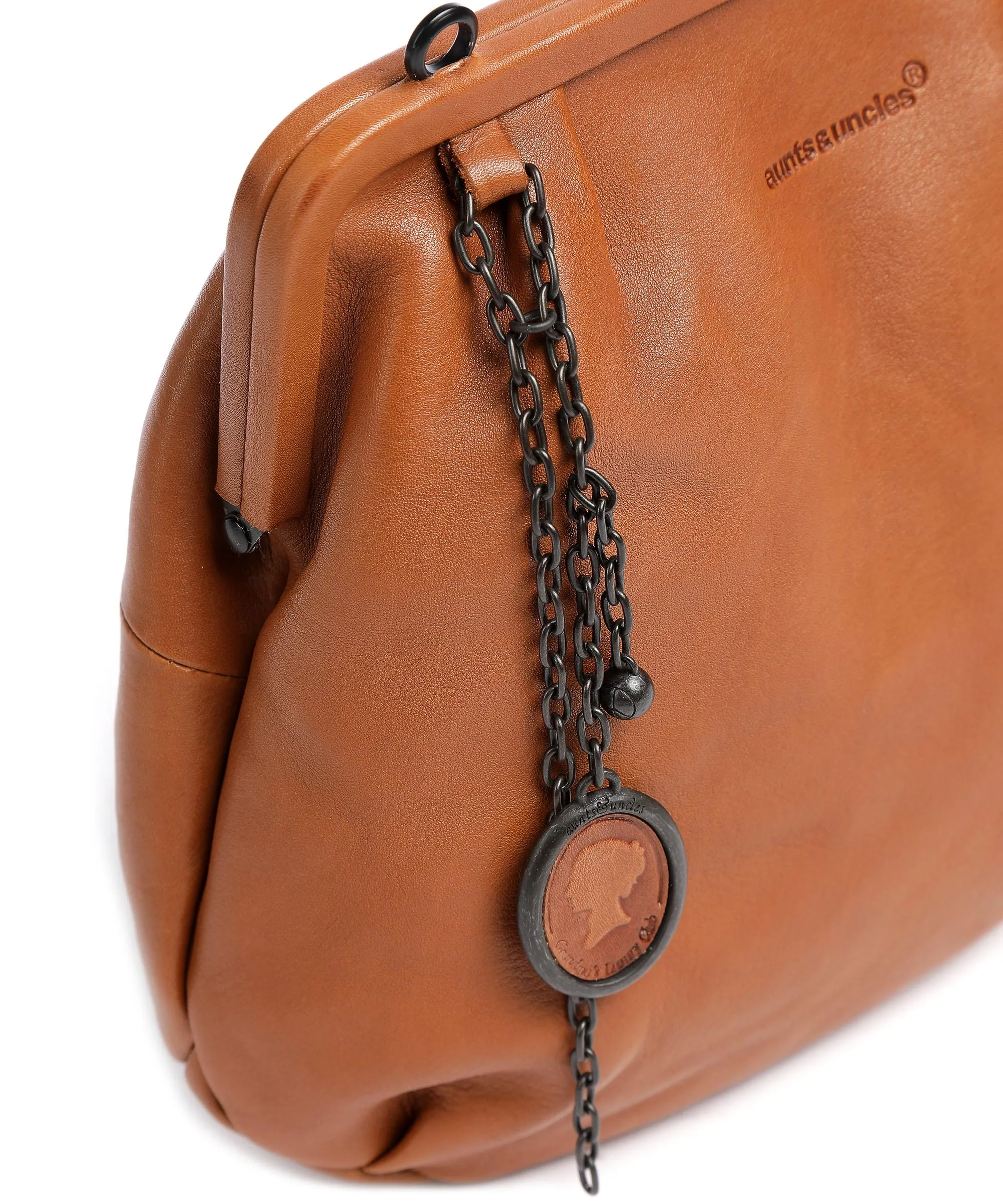  Aunts & Uncles Grandma's Luxury Club Miss Fortune Cookie Borsa a tracolla pelle di vacchetta grana caramello  
