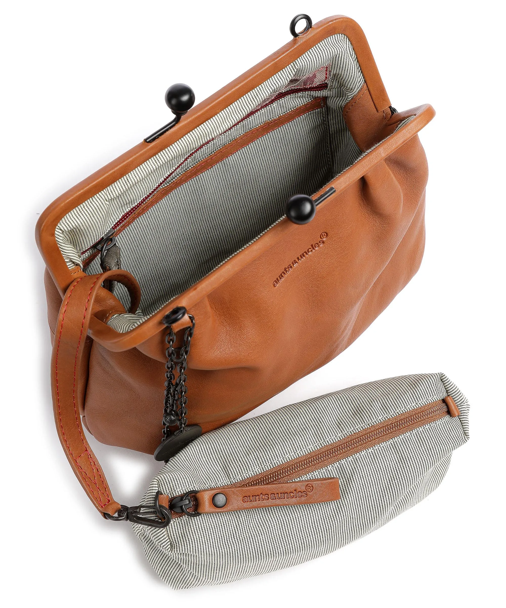  Aunts & Uncles Grandma's Luxury Club Miss Fortune Cookie Borsa a tracolla pelle di vacchetta grana caramello  