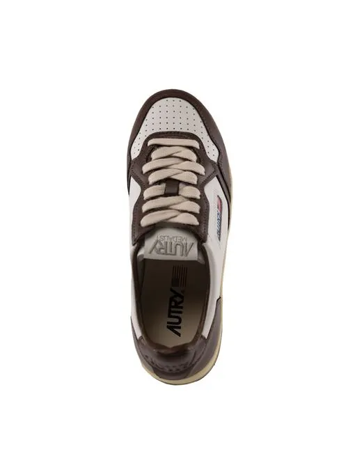 AUTRY     Sneakers Autry Medalist Platform in pelle Bianco/Chestnut