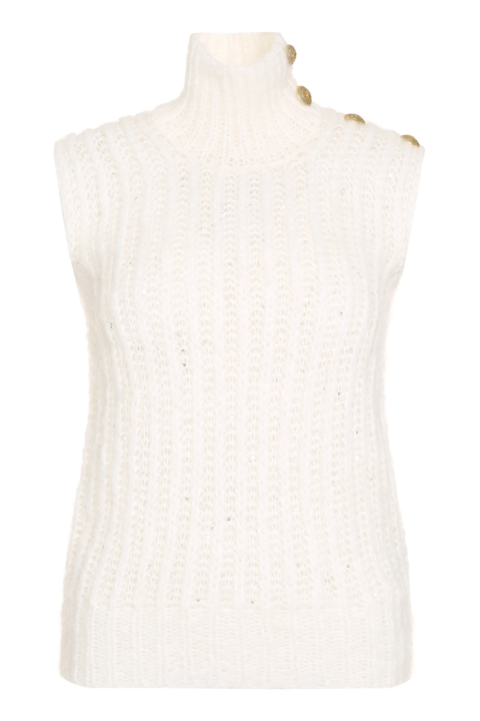 Balmain Maglione dolcevita in lana