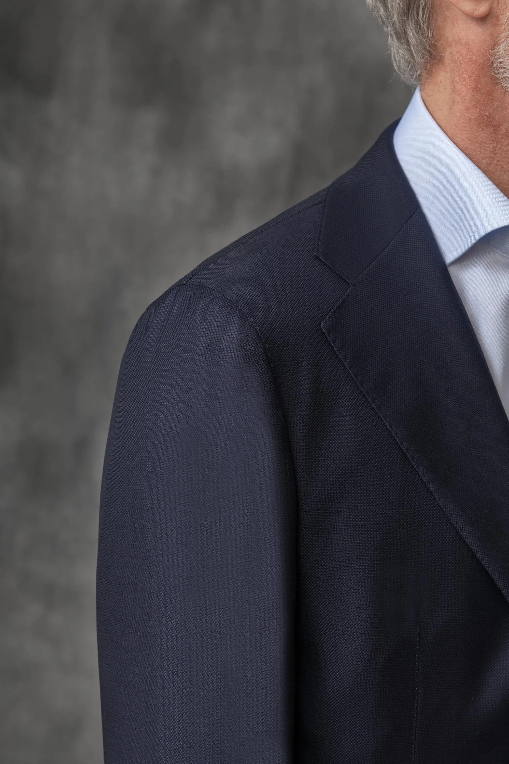 Blazer Full Canvas Blu in Lana Loro Piana - Made in Italy    