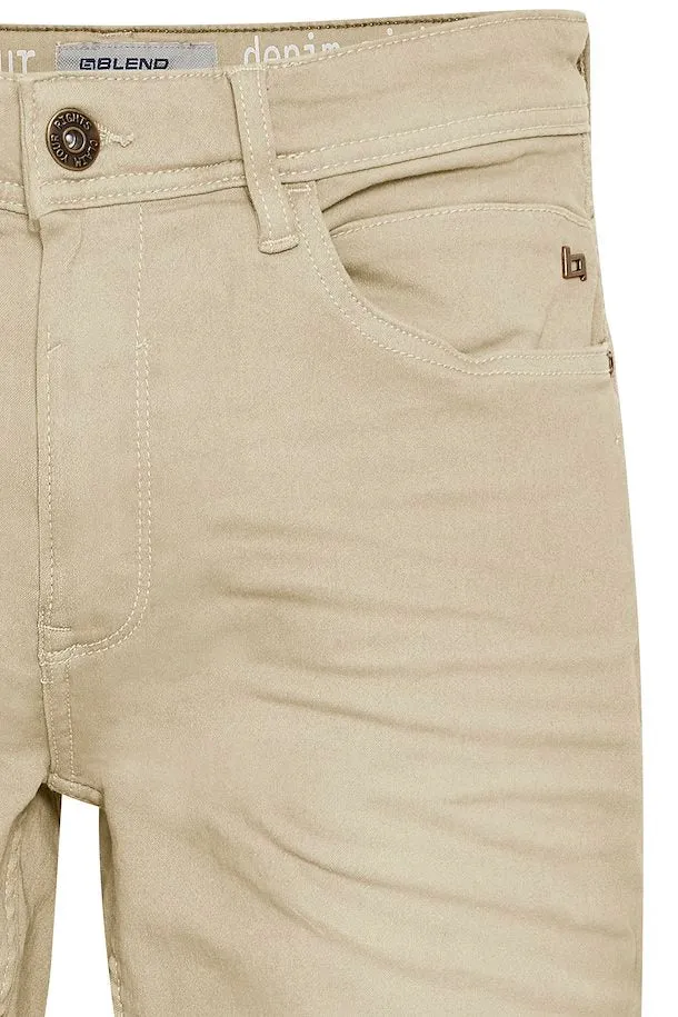 Blend Men's denim shorts 20713665 beige