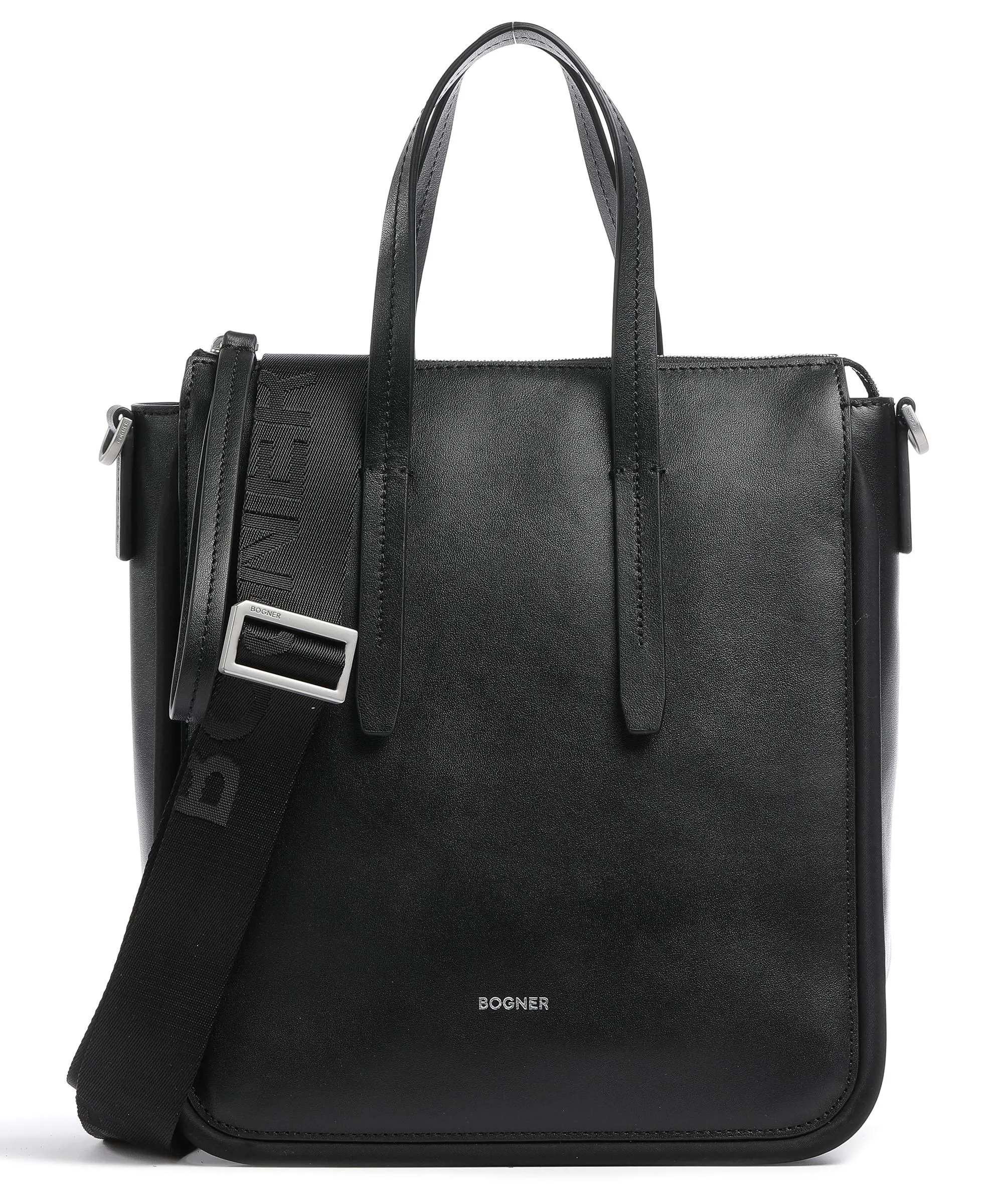  Bogner Brig Borsa a mano pelle di vacchetta finemente grana nero  