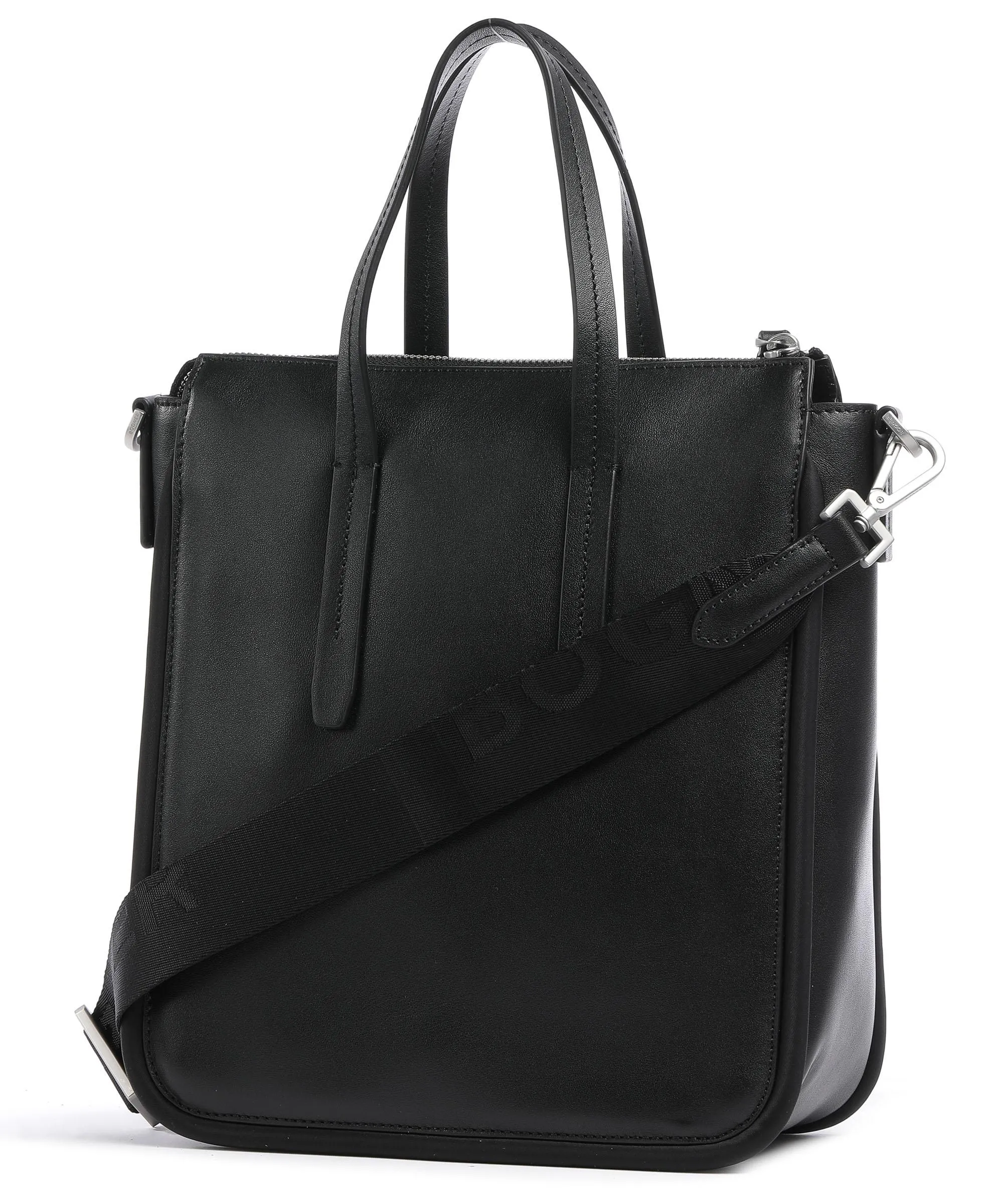 Bogner Brig Borsa a mano pelle di vacchetta finemente grana nero  