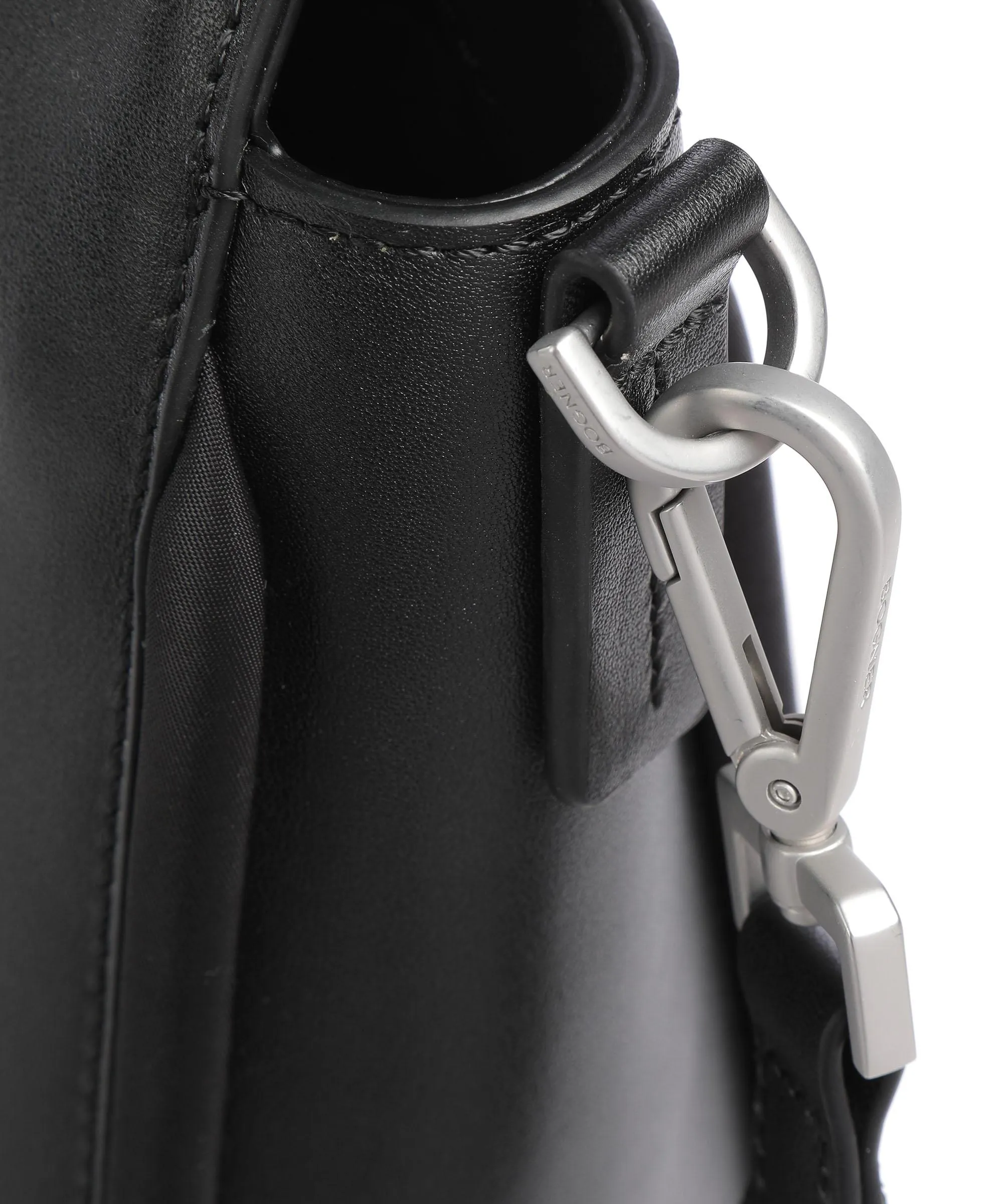  Bogner Brig Borsa a mano pelle di vacchetta finemente grana nero  
