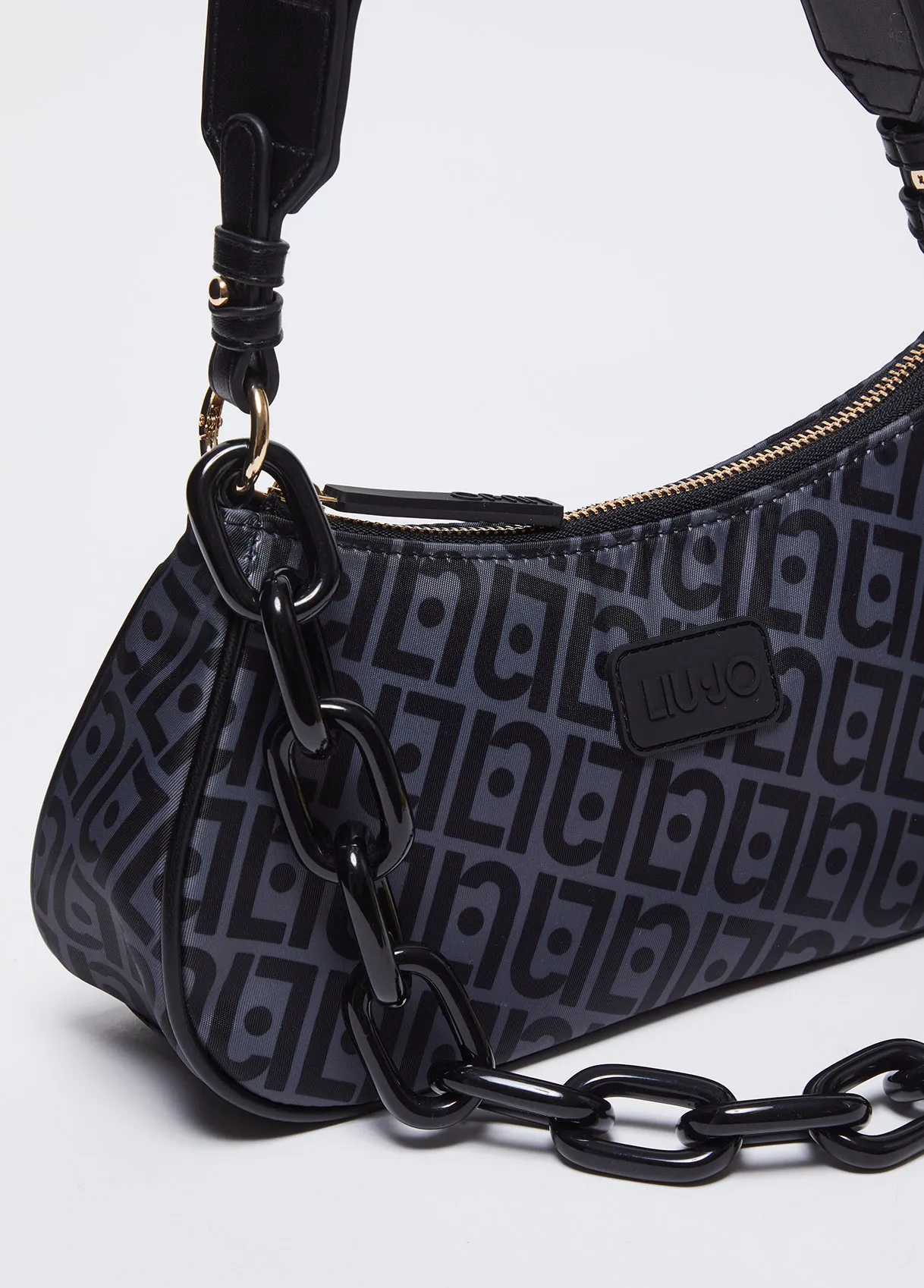 Borsa a tracolla in nylon con logo