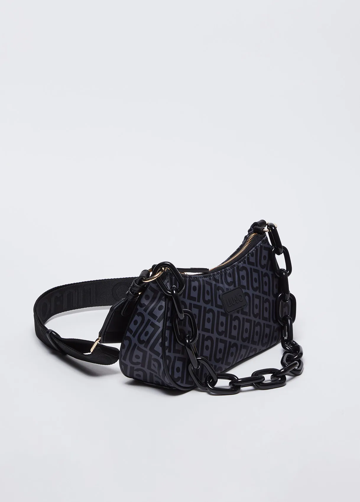 Borsa a tracolla in nylon con logo