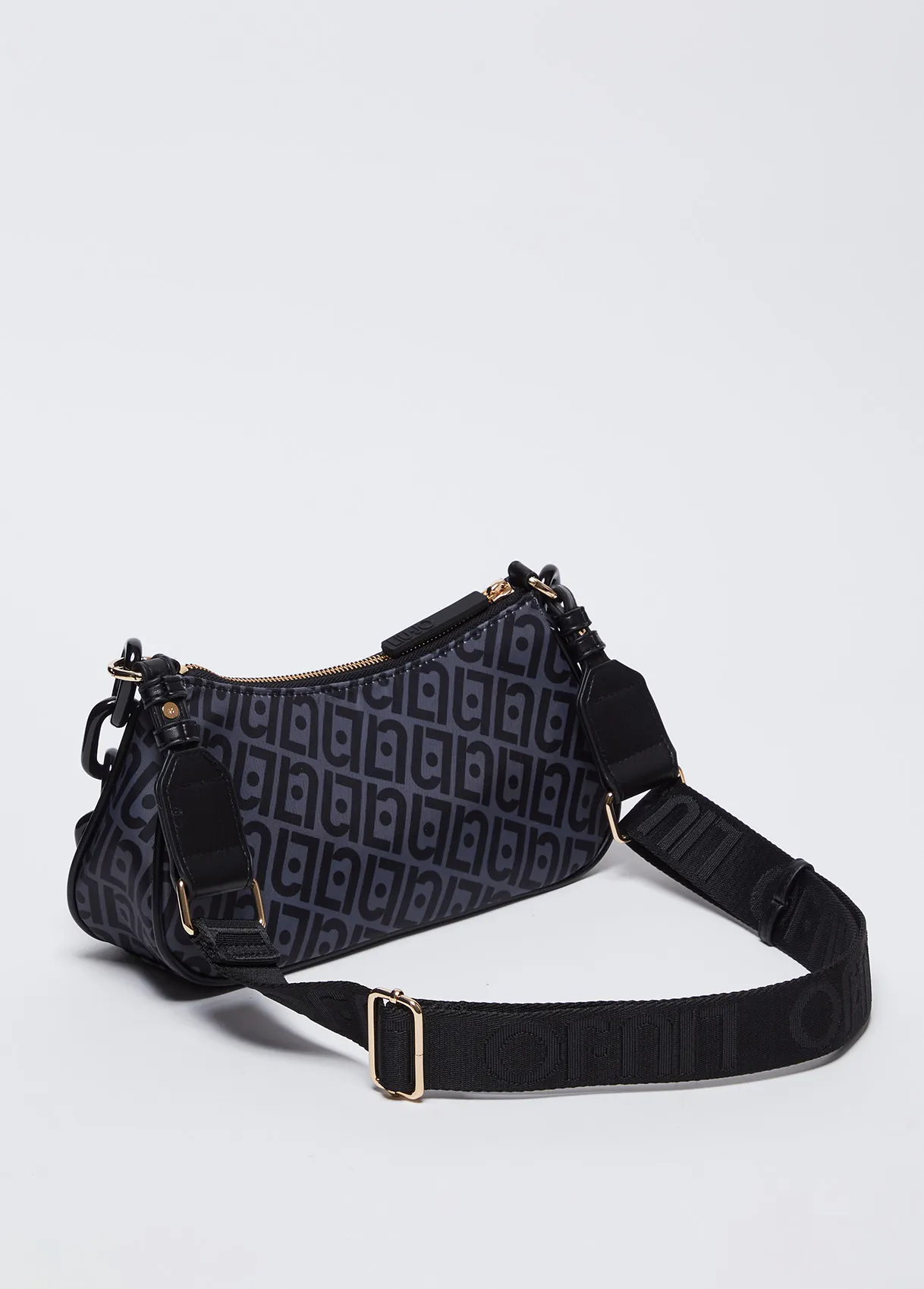 Borsa a tracolla in nylon con logo