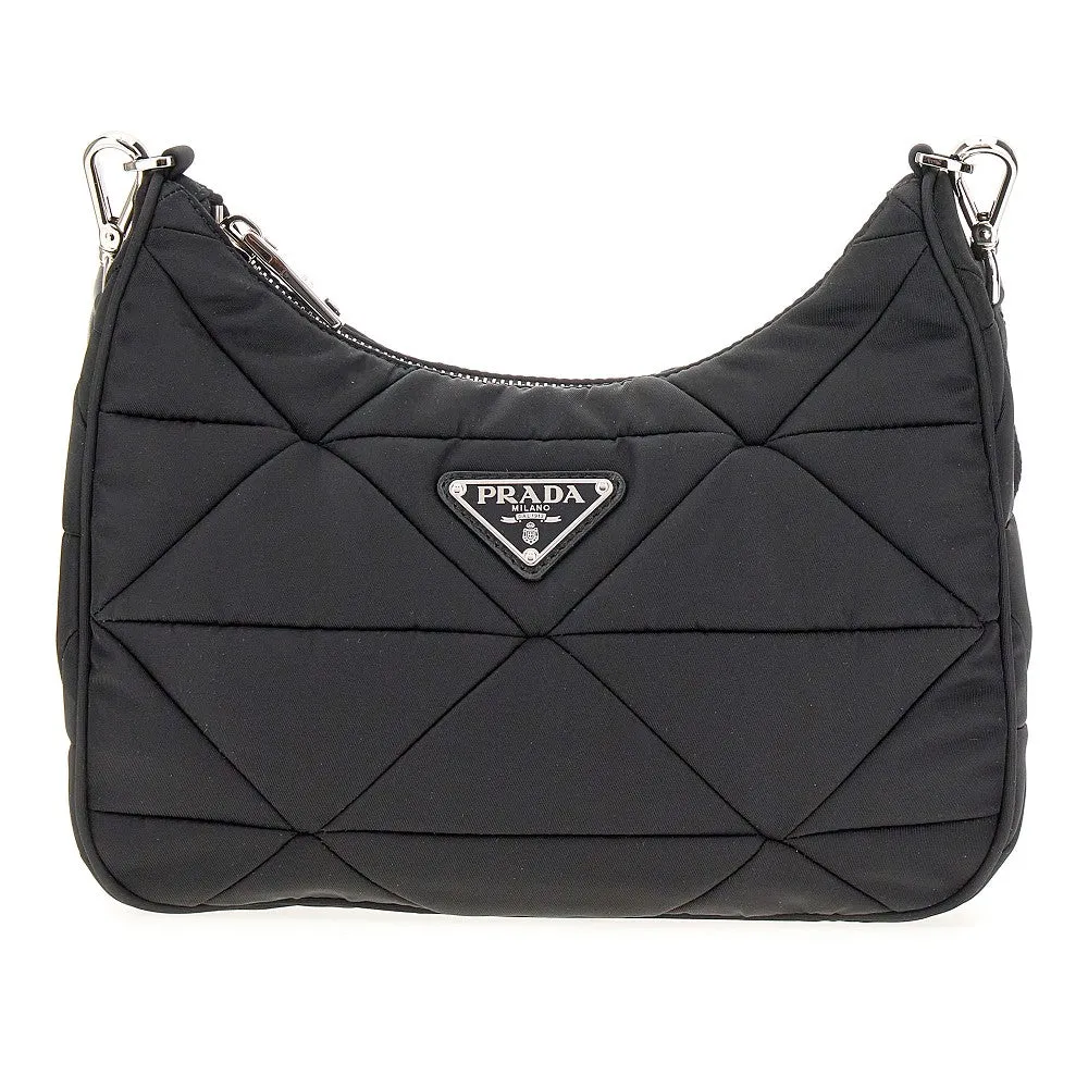 Borsa a tracolla in Re-Nylon trapuntato