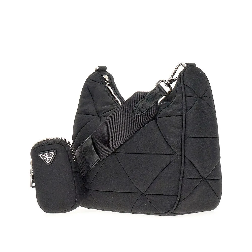 Borsa a tracolla in Re-Nylon trapuntato
