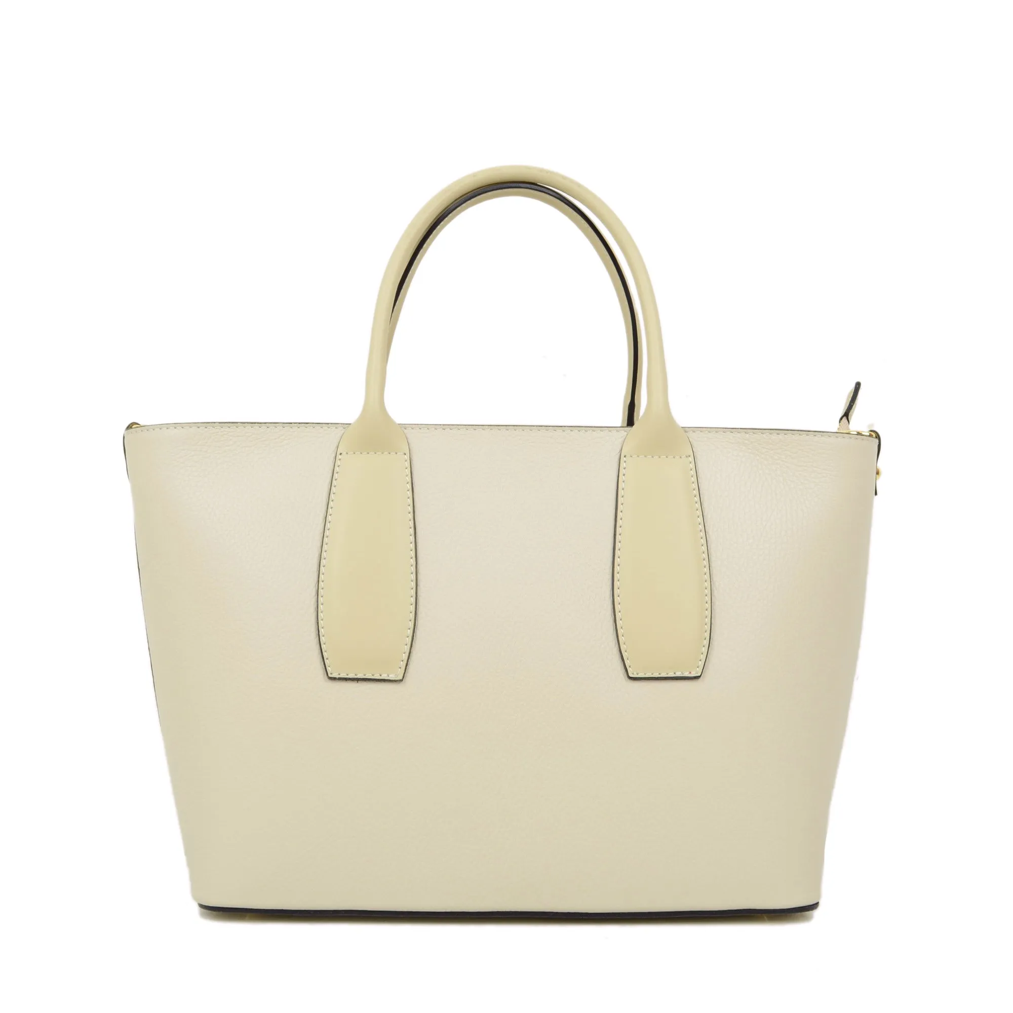 Borsa Donna Beige a Mano con Tracolla Removibile Made in Italy