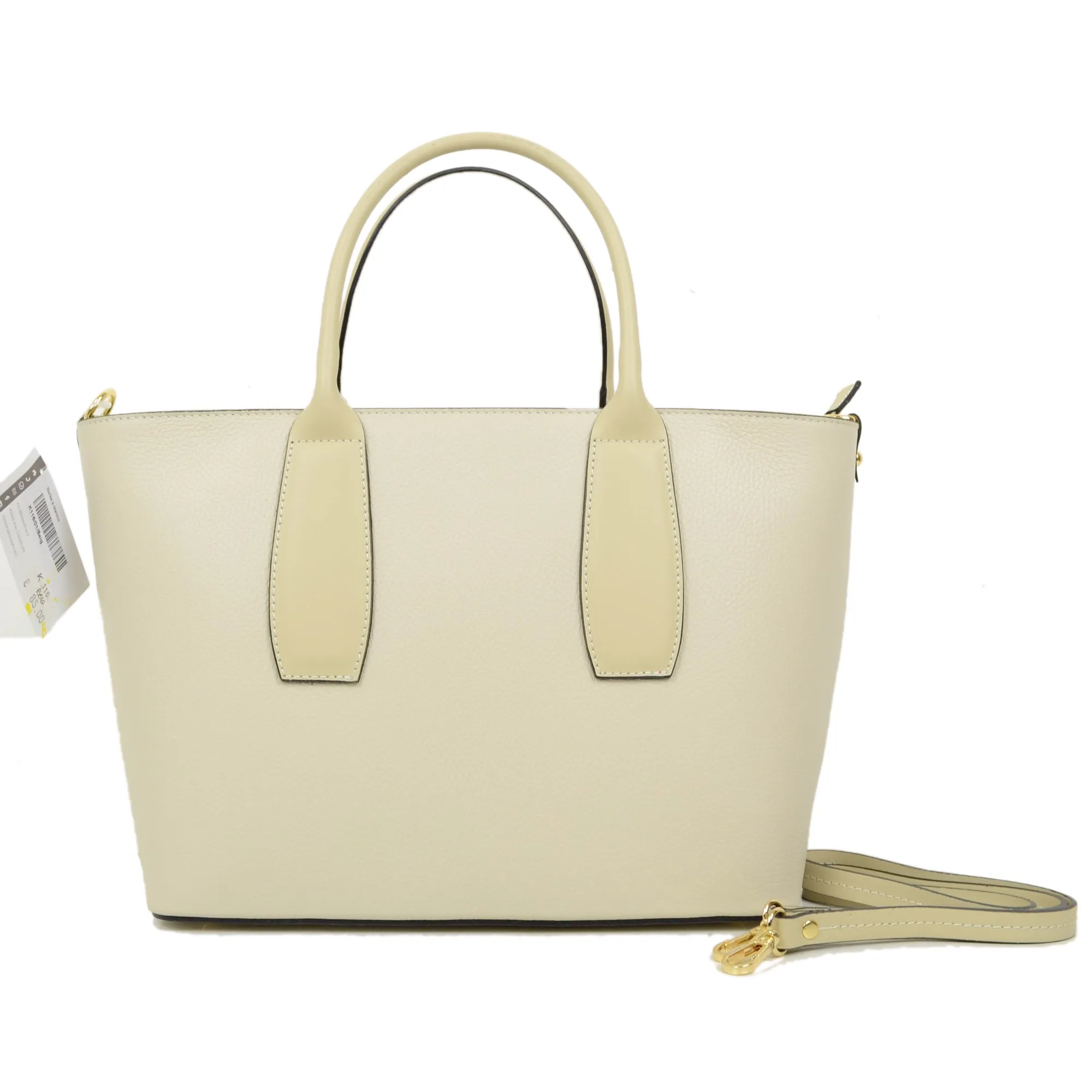 Borsa Donna Beige a Mano con Tracolla Removibile Made in Italy