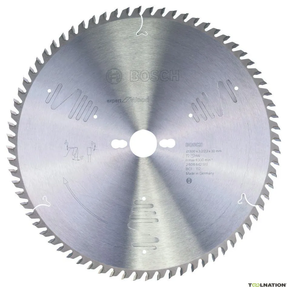 Bosch Professional Accessori 2608642510 Lama circolare in metallo duro Expert per legno 300 x 30 x 72T