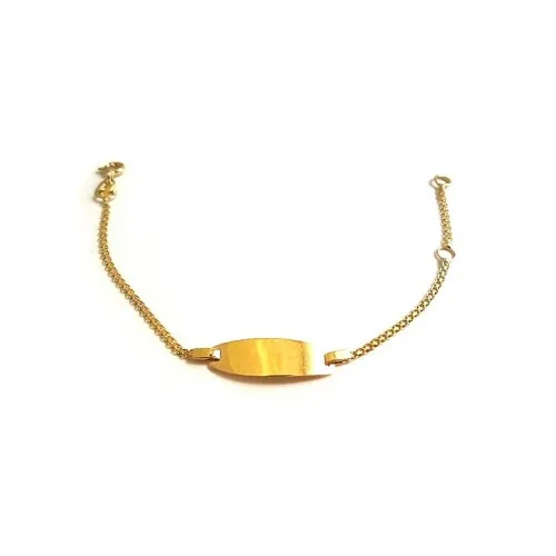 BRACCIALE IN ORO GIALLO 18 KT CON PIASTRINA DA BIMBO/A