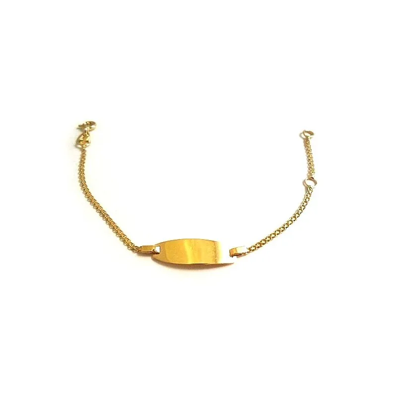 BRACCIALE IN ORO GIALLO 18 KT CON PIASTRINA DA BIMBO/A