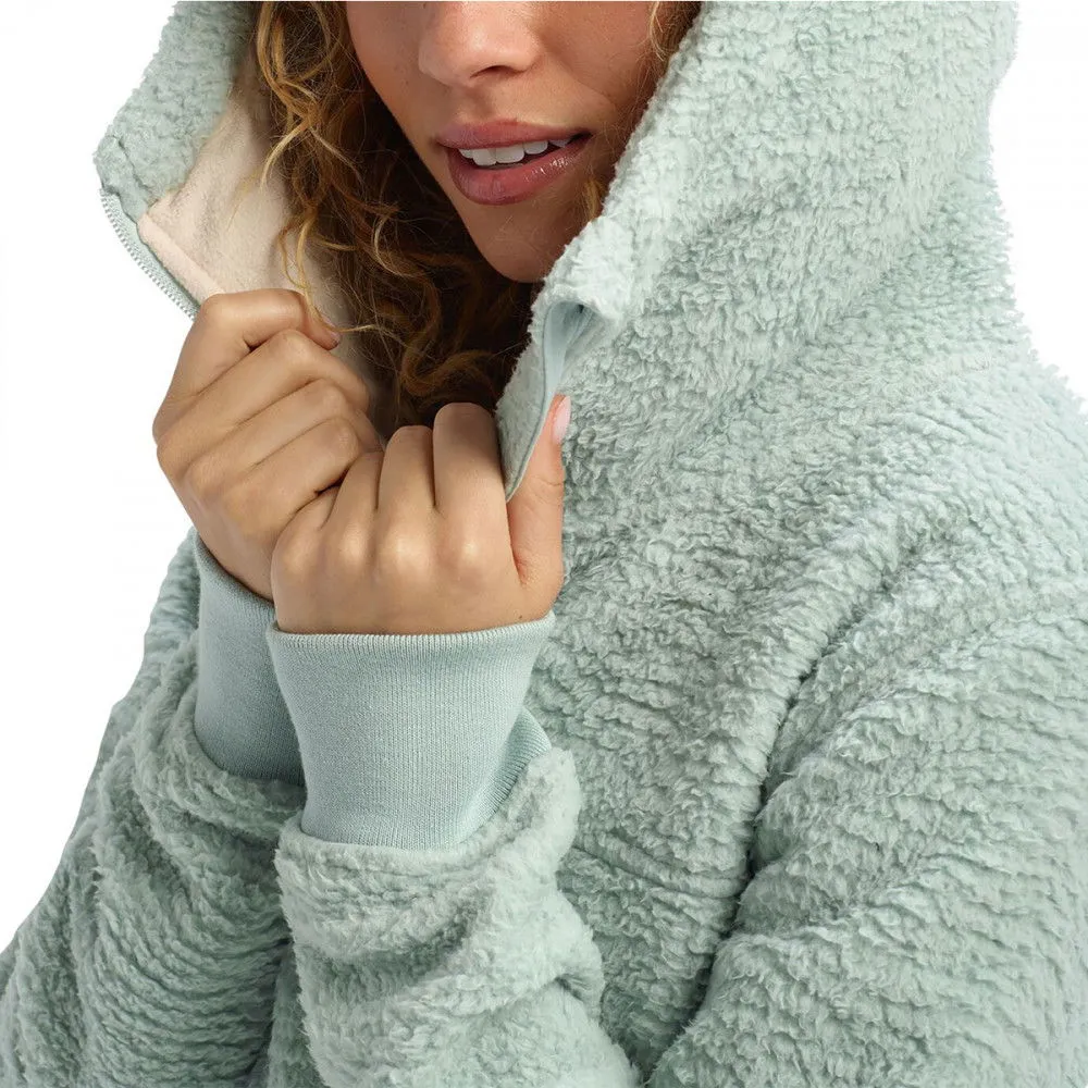 BURTON FELPA FULL ZIP CON CAPPUCCIO MINXY SHERPA DONNA