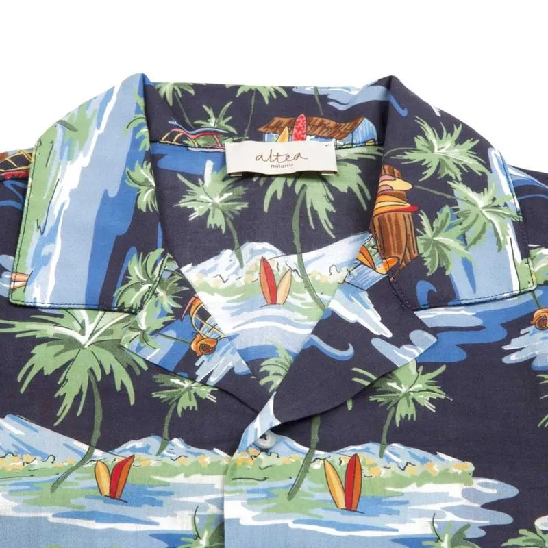 Camicia Baker con stampa spiaggia 