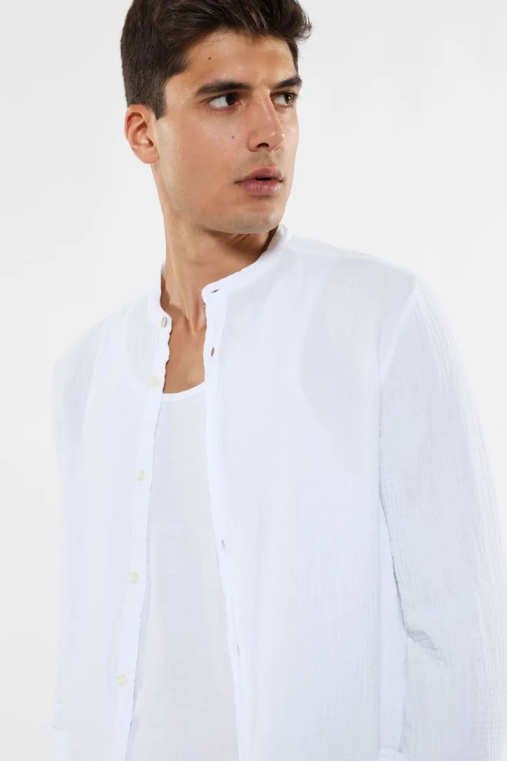 Camicia colletto alla coreana