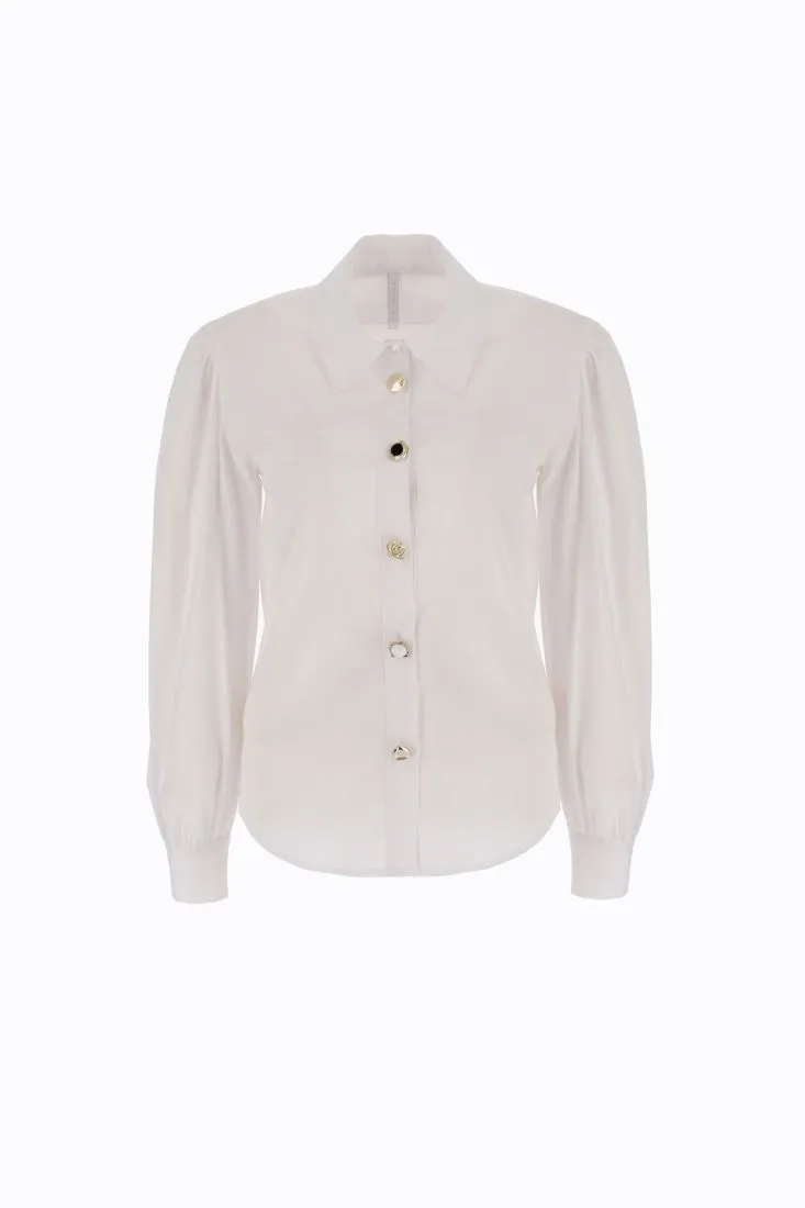 Camicia con bottoni astratti