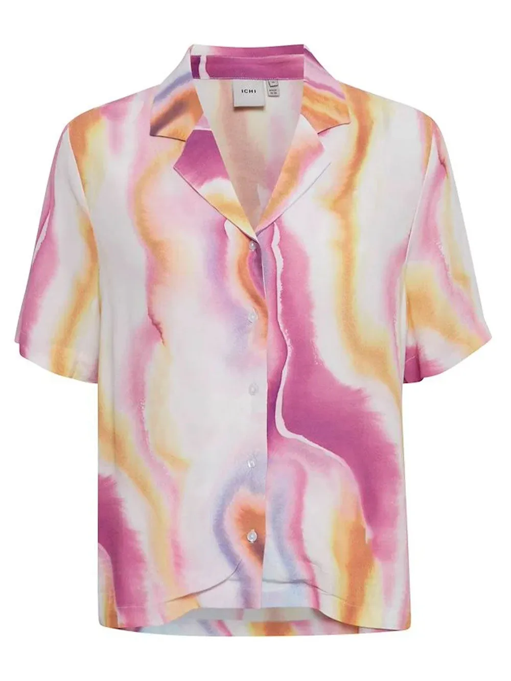 Camicia donna multicolore con fantasia astratta