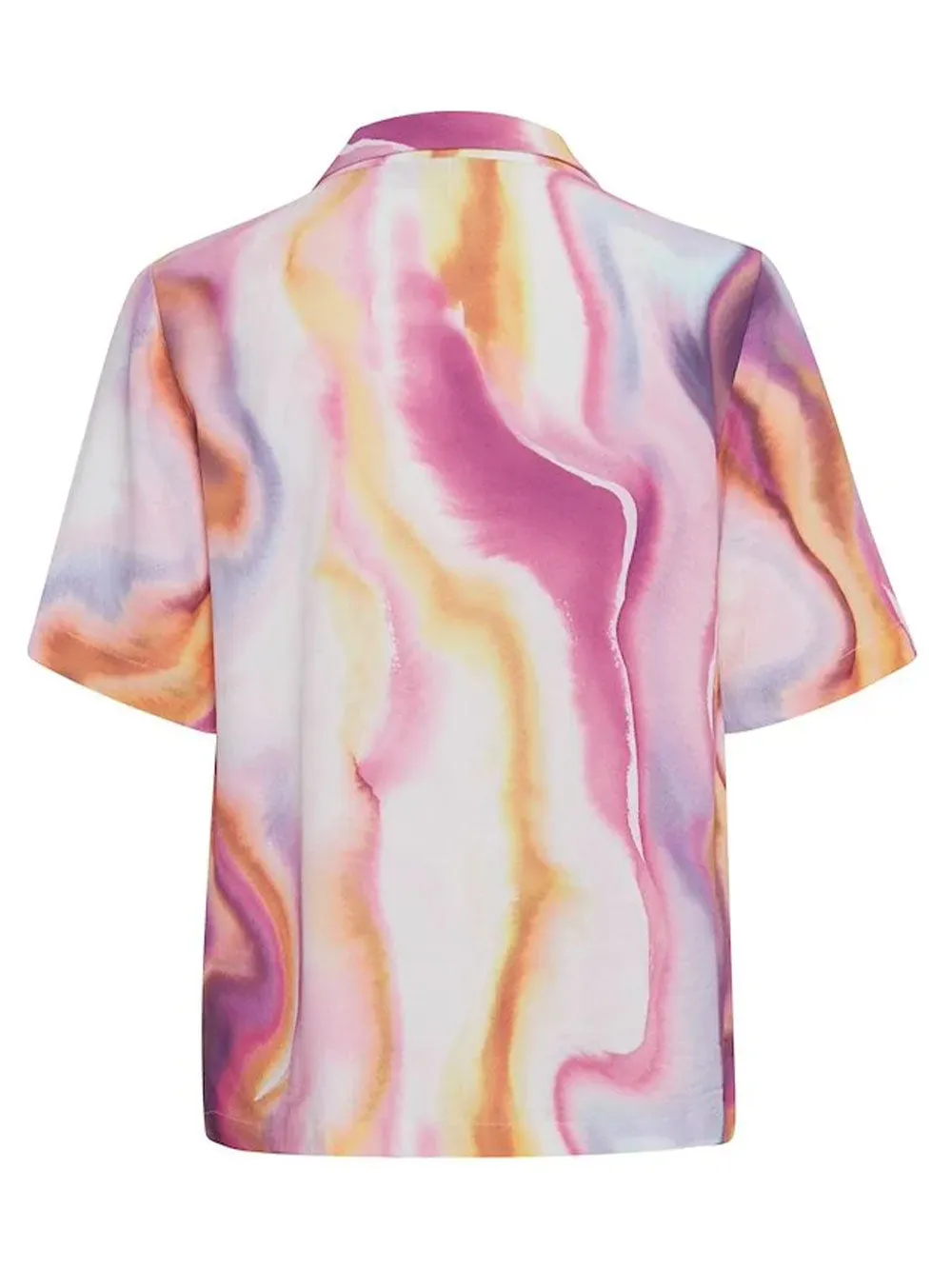 Camicia donna multicolore con fantasia astratta