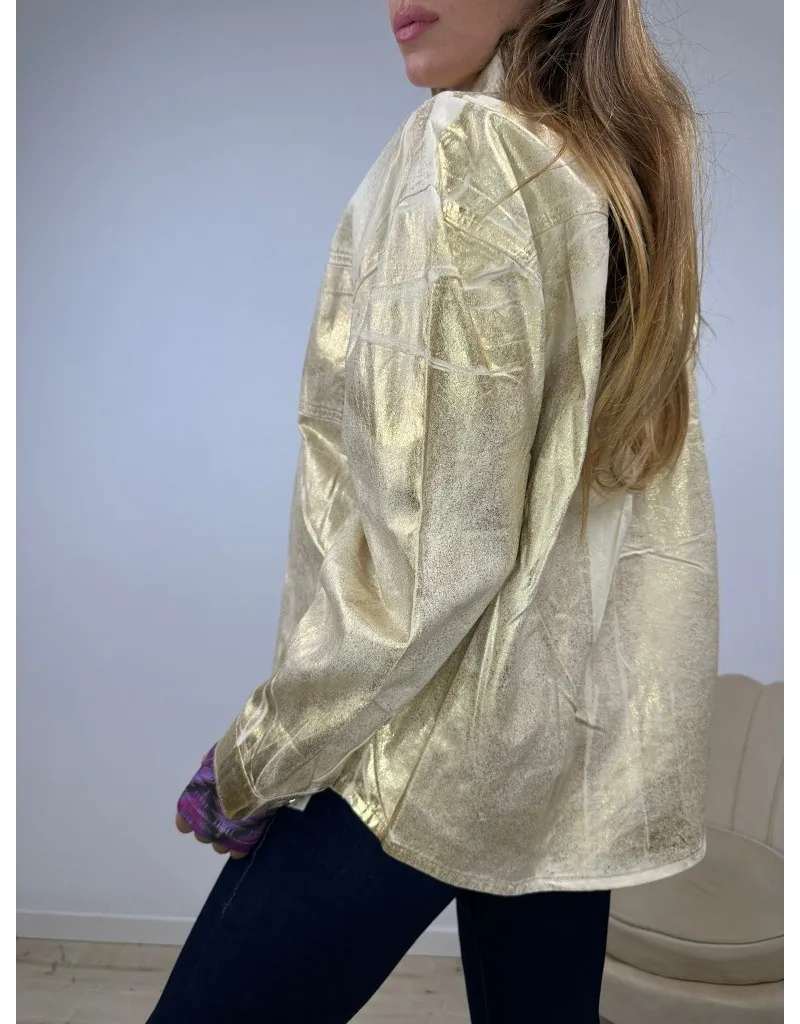 CAMICIA-GIUBBINO DENIM BEIGE