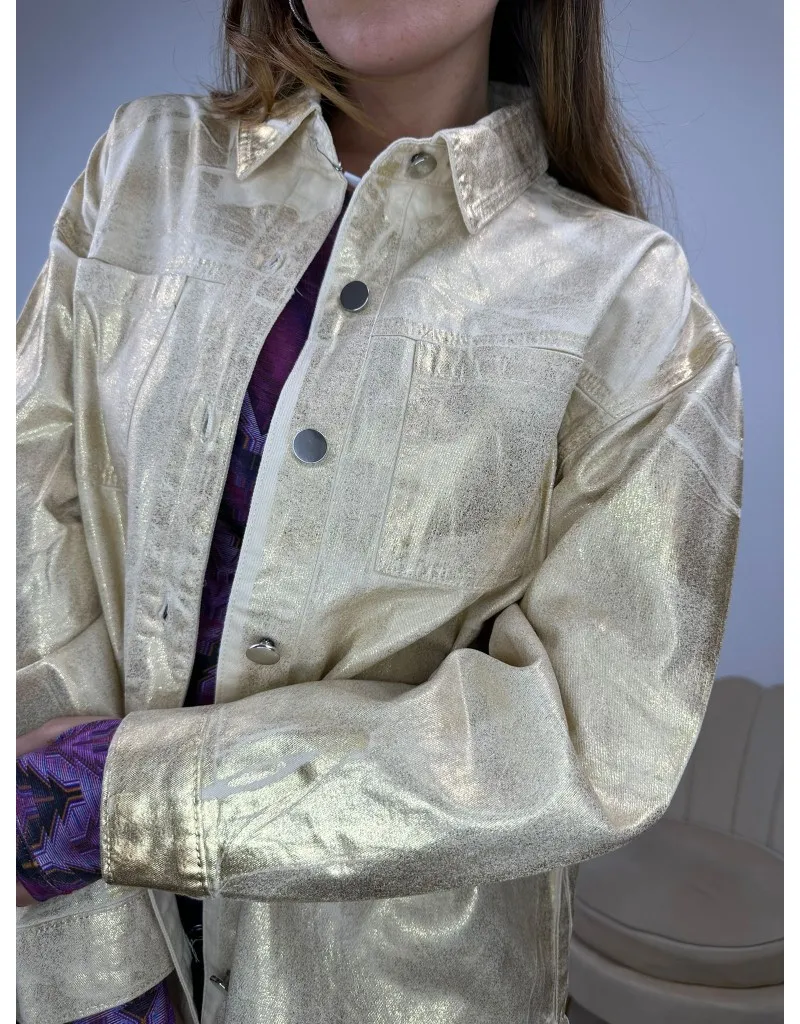 CAMICIA-GIUBBINO DENIM BEIGE