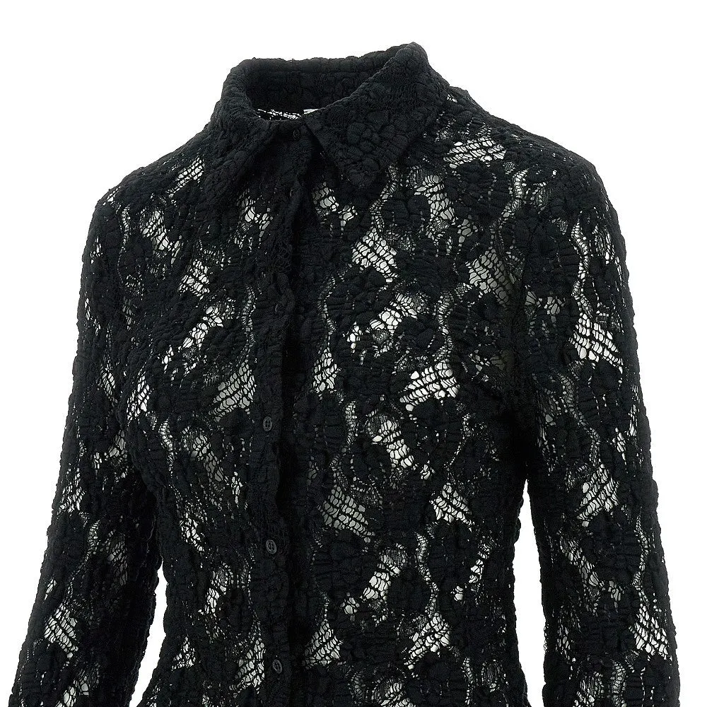 Camicia in pizzo stretch